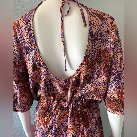 Seafolly Pink /Orange Floral Coverup or Summer Dress, Size Medium, NWOt - Picture 6 of 12